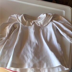 Charming White Kids Blouse with Peter Pan Collar